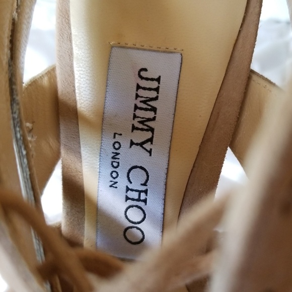 Jimmy Choo Keena Nude Mix Lace-Up Sandals NWT: FINAL SALE PRICE - Picture 2 of 8